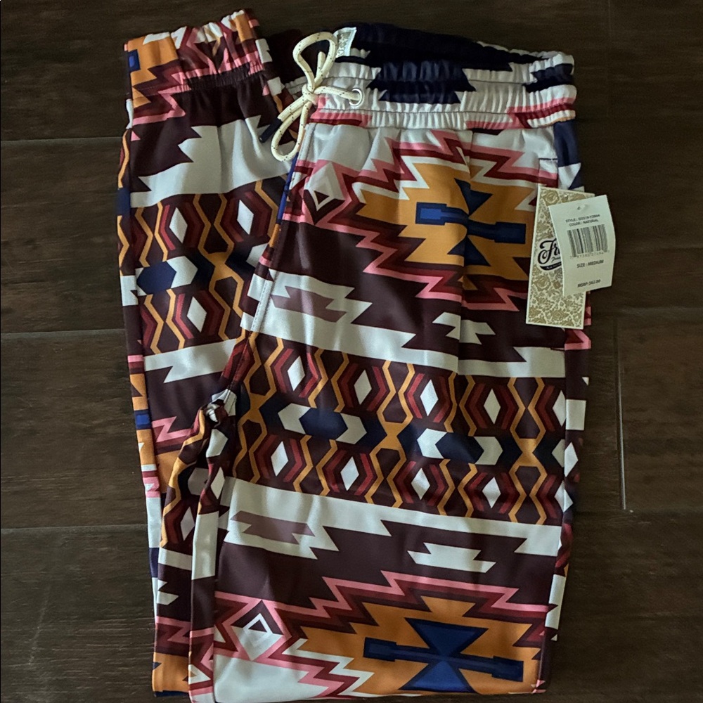 Aztec Patterned Joggers 100% polyester